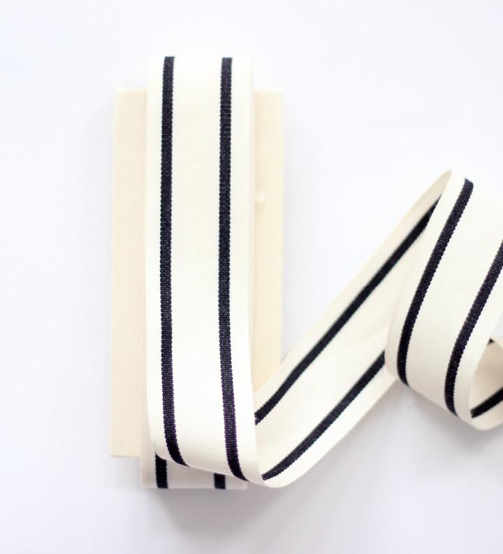 Striped Luxury 100% Italian Cotton Ribbon 1.5 inch Width studio carta