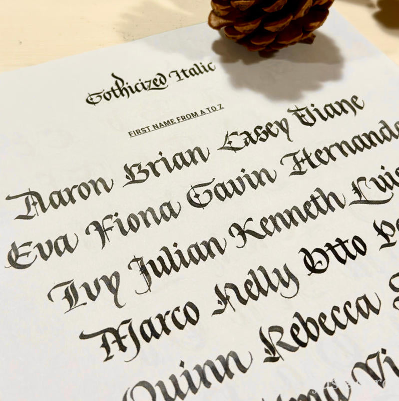 Gothicized Italic Workshop 歌德式義大利體課程 (Dip Pen Workshop)