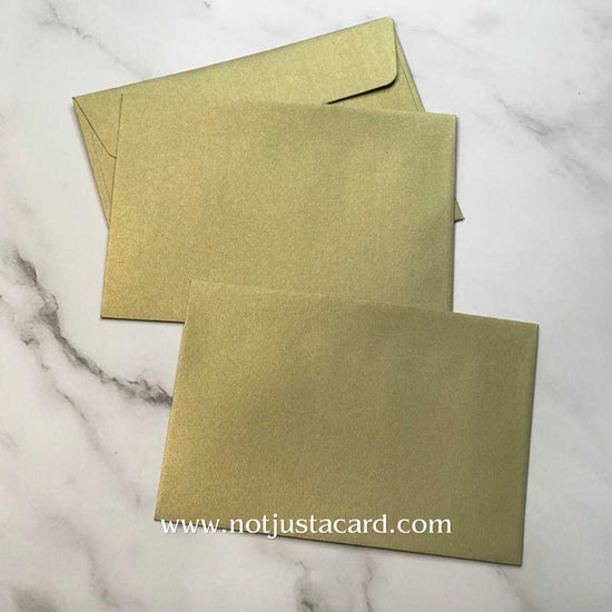 Wax Sealing Envelopes - Metallic Gold Leaf 