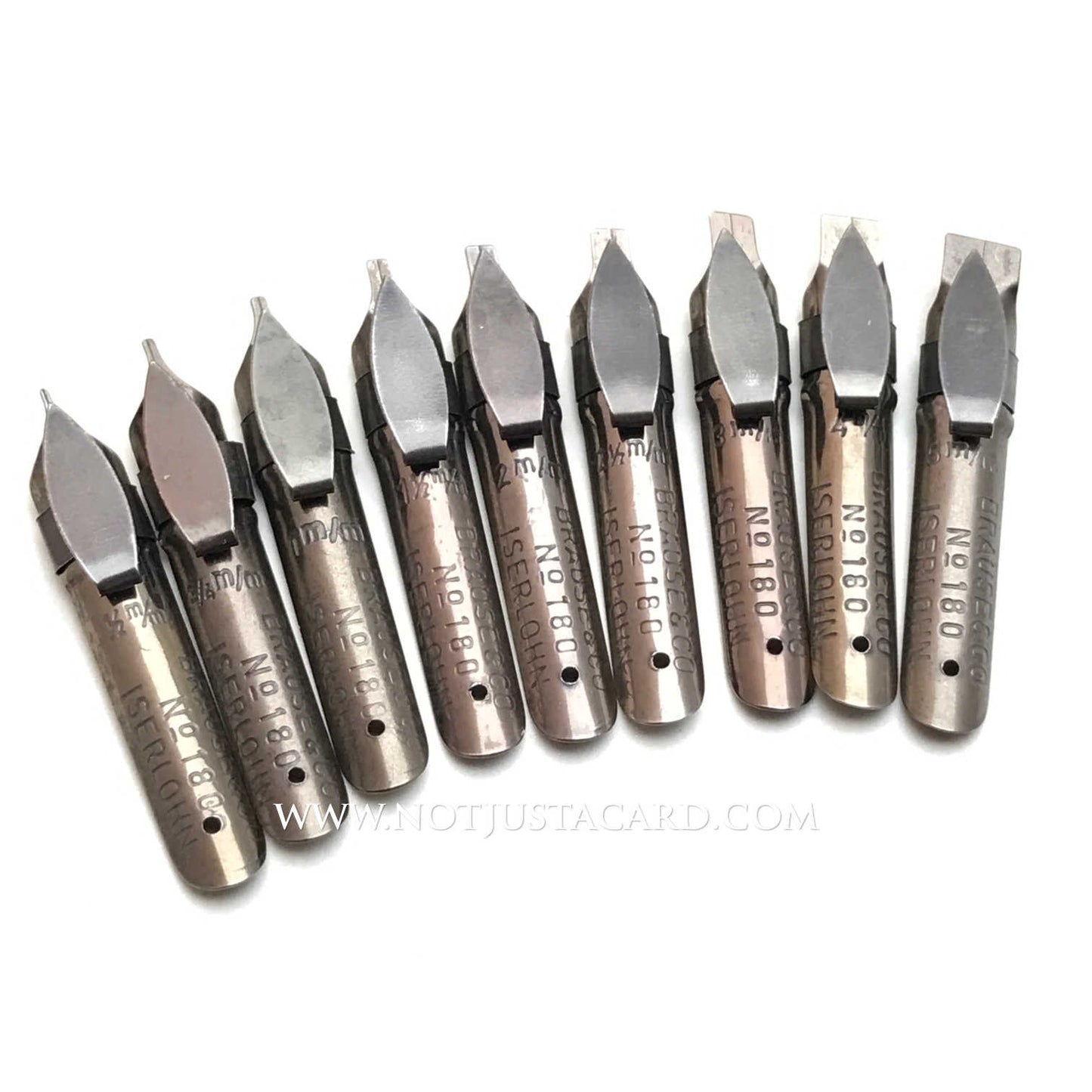 Brause Bandzug Set of 9 Nibs Italic Gothic Foundational 