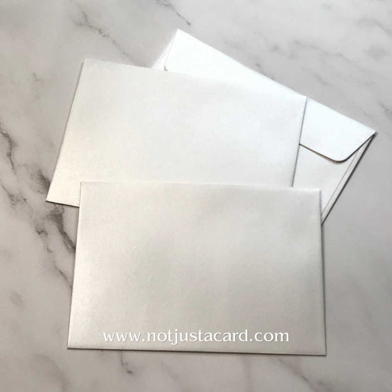 Wax Sealing Envelopes - Metallic Ice Silver 