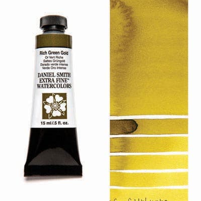 Load image into Gallery viewer, Daniel Smith Watercolour 15ml Tube - Rich Green Gold
