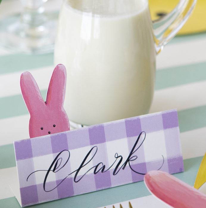 Place Card - Bunny calligraphy