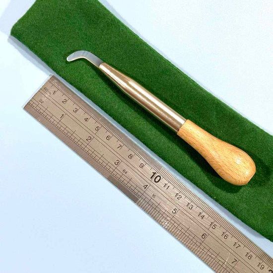 Agate Dog Tooth Burnisher - Short Handle (with bag)