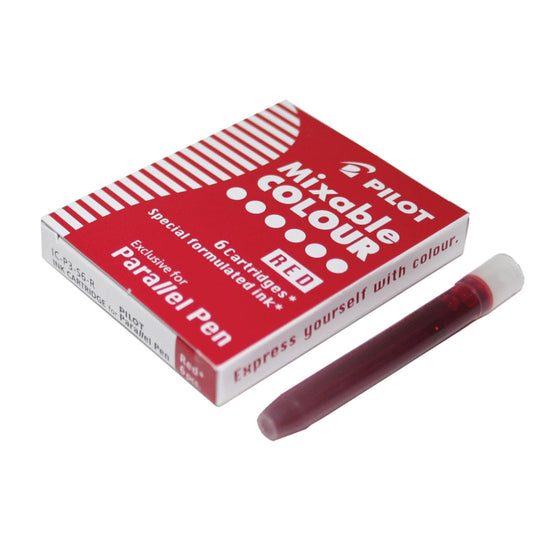 Pilot Cartridges Pack of 6 - Red parallel pen plumix