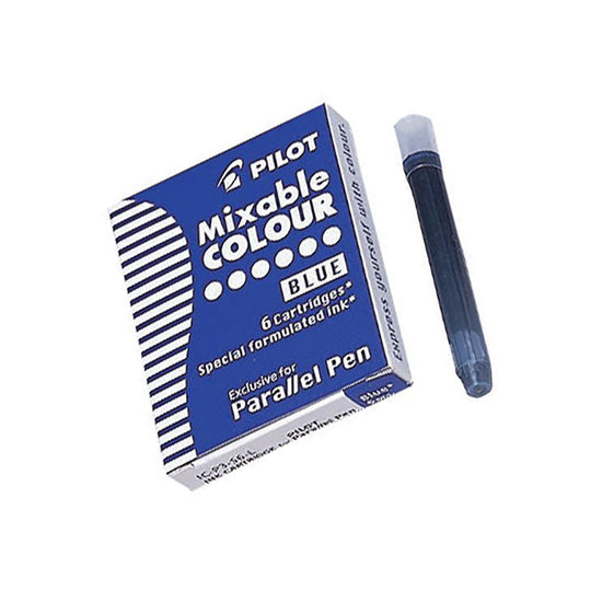 Pilot Cartridges Pack of 6 - Blue parallel pen plumix