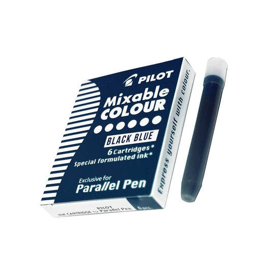 Pilot Cartridges Pack of 6 - Blue Black parallel pen plumix