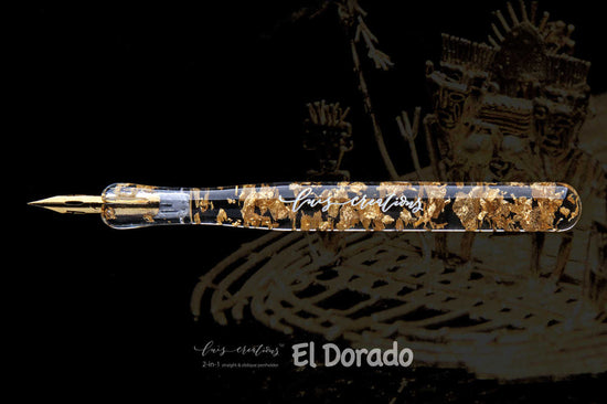 Resin Penholder by Luis Creations El Dorado Gold