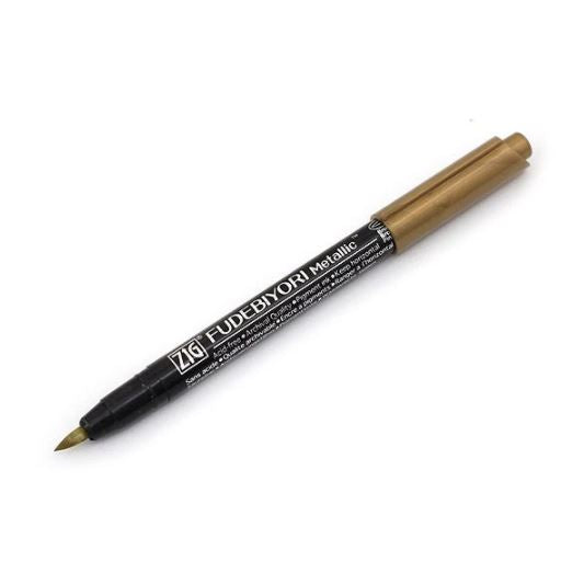 ZIG Kuretake Fudebiyori Metallic Brush Pen - Set of 8