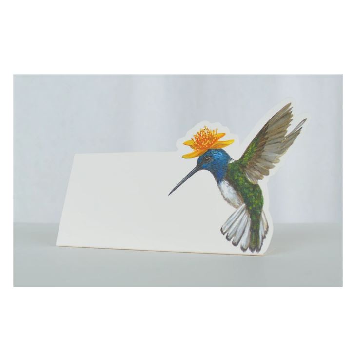 Place Card - Hummingbird calligraphy