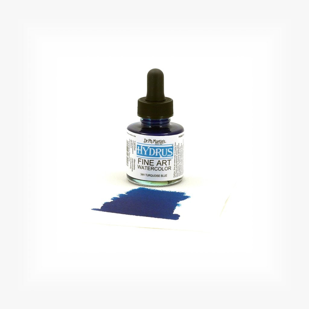 Dr. Ph. Martin's Hydrus Fine Art Liquid Watercolour 30ml - 34H Turquoise Blue 