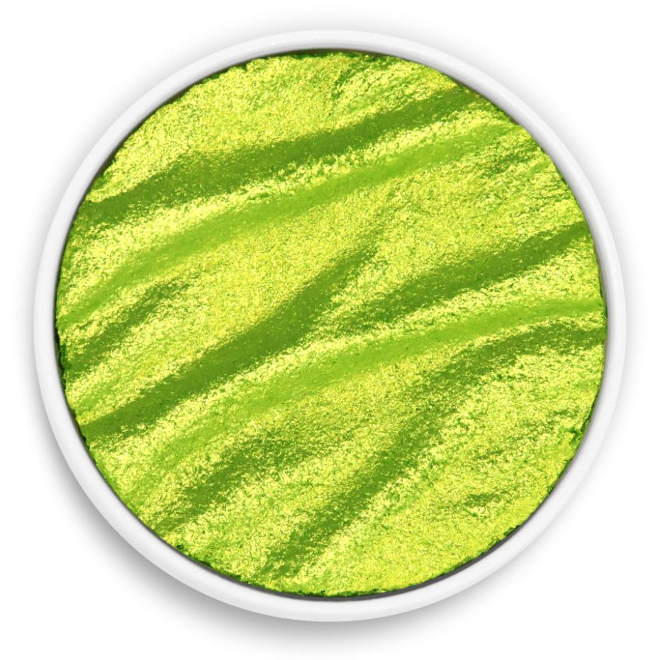 Load image into Gallery viewer, Coliro Pearlcolour - Lime calligraphy finetec watercolour
