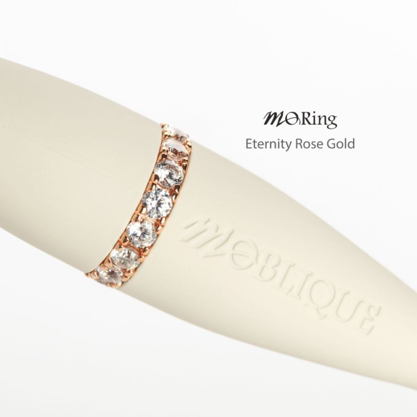 MoRing - Eternity Rose Gold calligraphy copperplate oblique straight italic gothic