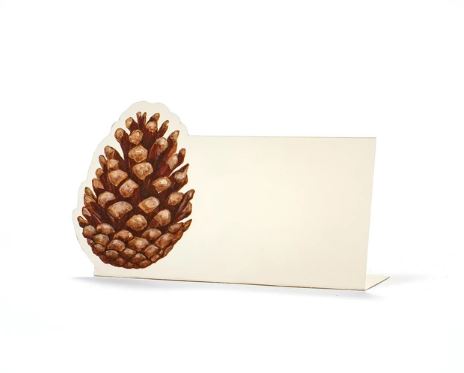 Place Card - Pinecone calligraphy