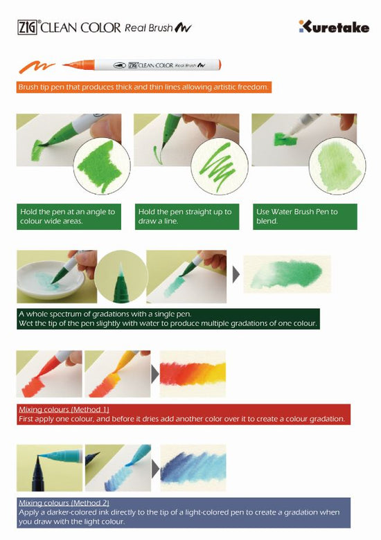 ZIG Kuretake Clean Colour Real Brush - One Pen