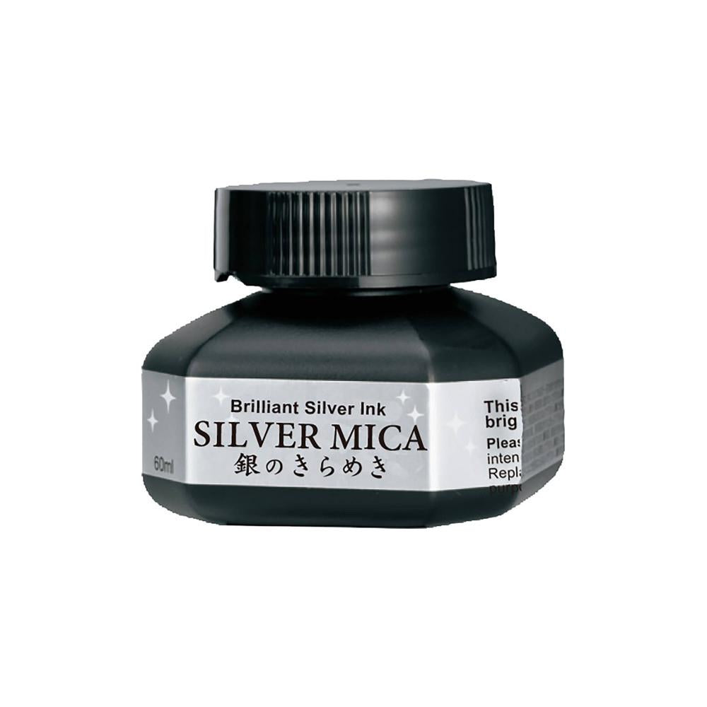 ZIG Kuretake Mica Luster Calligraphy Metallic Ink 60ml gold silver