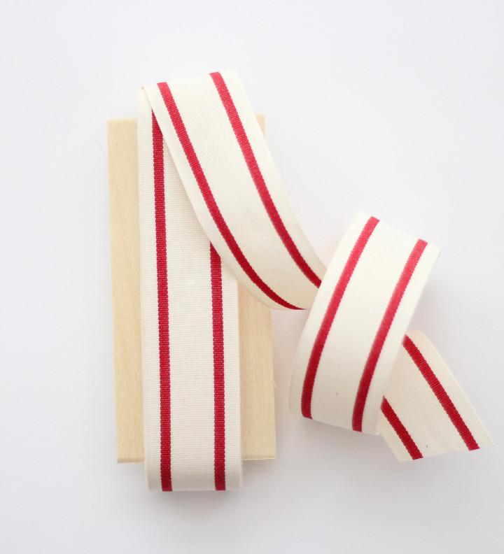 Striped Luxury 100% Italian Cotton Ribbon 1.5 inch Width studio carta