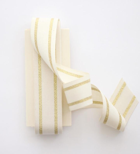 Striped Luxury 100% Italian Cotton Ribbon 1.5 inch Width studio carta
