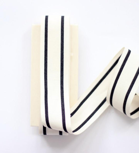 Striped Luxury 100% Italian Cotton Ribbon 1.5 inch Width studio carta