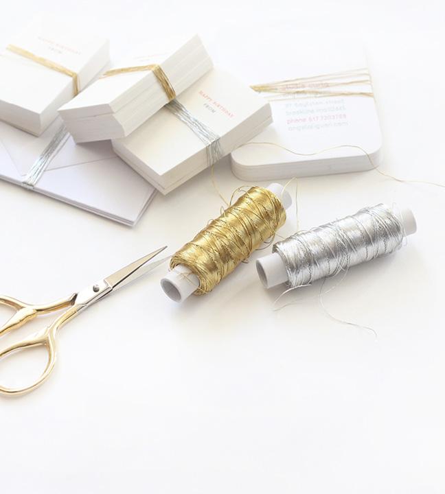 Metallic Thin Craft Thread studio carta gold silver champagne