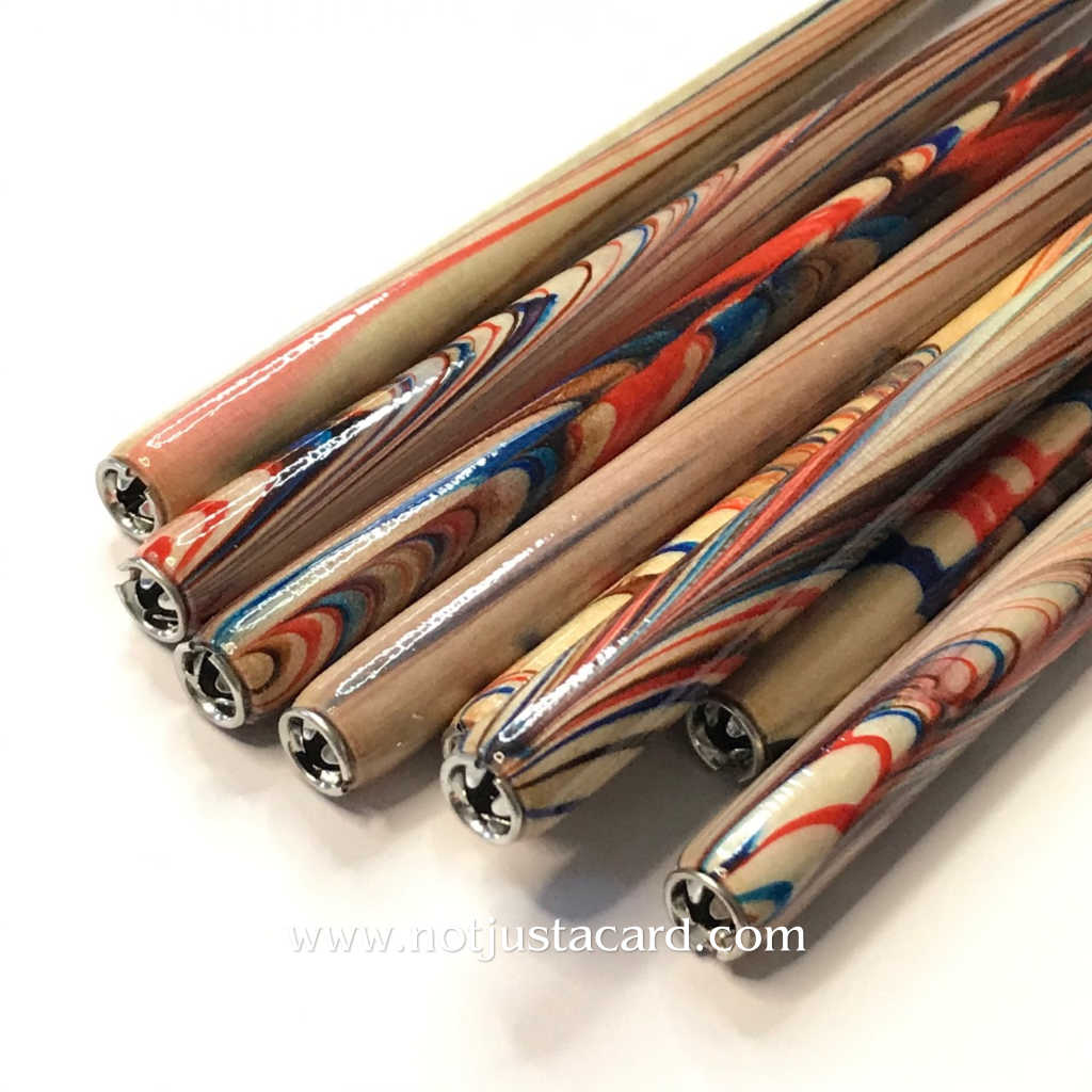 Manuscript Straight Penholder - Natural Marbled 