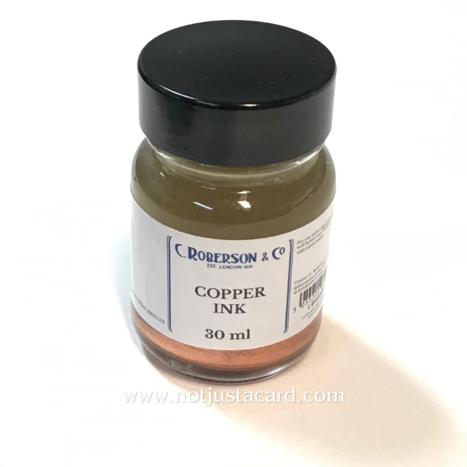 Roberson Metallic Calligraphy Ink 30ml copper gold 