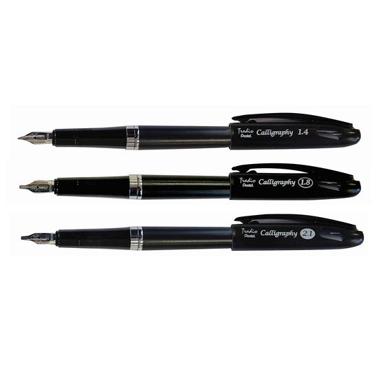 Pentel Tradio Calligraphy Fountain Pen italic gothic foundational